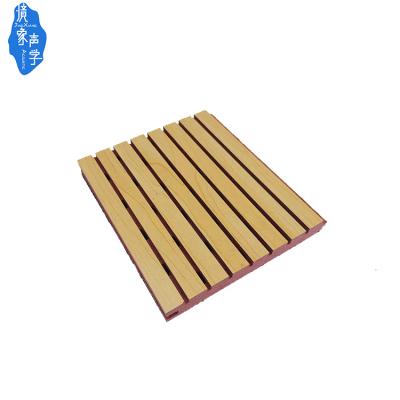 China Industrial Jingxiang Felt Wooden Sound Insulation Absorption Black Grooved Wooden Acoustic Panels OEM Available Modern for sale