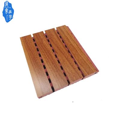 China Jingxiang MDF Industrial High Quality Board Grooved Soundproof Wooden Acoustic Wall Sound Insulation Panel for sale