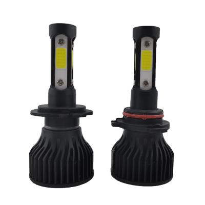 China Car Light Customized Packaging Automobile 12V 6000K 4000LM H8 H11 H7 H4 4 Sided Led Headlight Bulb for sale