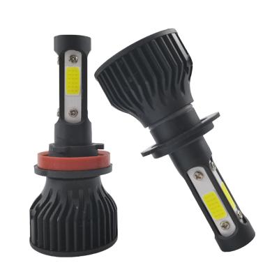 China Car Light High Power S4 Led Headlights 4 Sides 80W 9000LM Headlight Bulb H4 H7 Auto Led Car Headlight for sale