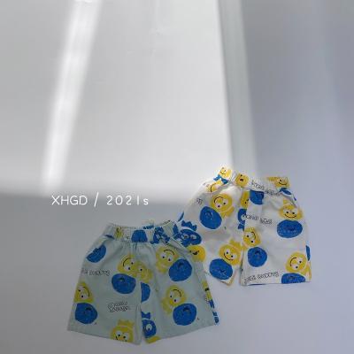 China 2022 Color Fade Proof Children's Smiley Shorts Wholesale Boys, Girls, Children's Summer All-match Comfortable Cotton Shorts New for sale