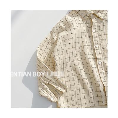 China Gently it's worth buying all-match plaid shirts that's so simple kids love it kids shirt for sale