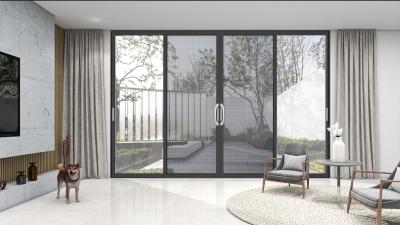 China Hurricane Proof Aluminium Glass Sliding Doors 4 Tracks For Casement for sale