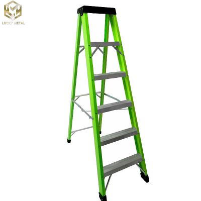 China Herringbone FRP Aluminium Teleskopische Ladder met geïsoleerde katrol Te koop