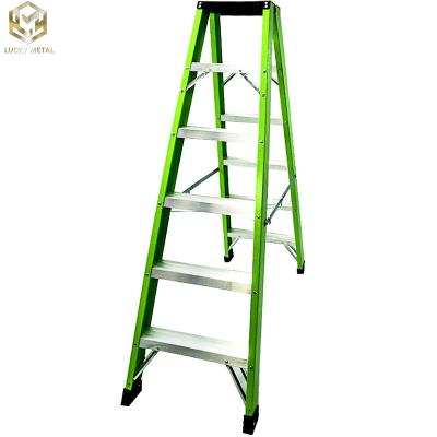 China Glasvezelversterkte aluminium telescopische ladder 6,2 m brandbescherming Te koop