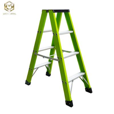 China 220 kg vouwbare aluminium telescopische ladder met poedercoating Te koop