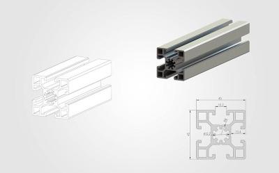 Cina Profil di estrusione in alluminio a fessura 4080 T Serie 45 personalizzato in vendita