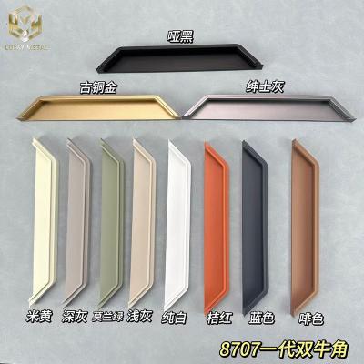 China Eco-friendly Matte Aluminum Hidden Handles Impact-Resistent Finish Silent Closing à venda