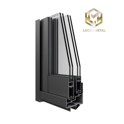 Cina 6063 6082 T5 Extrusion White Powder Coating P65 Aluminum Section Profiles Frame For Sliding Windows in vendita