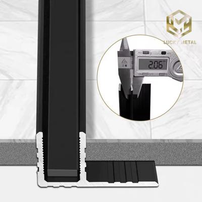 China F Channel Aluminium Tile Shower Wall Profiles For Decoration Trim for sale