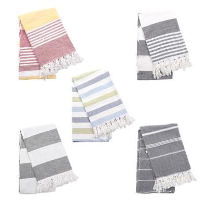 China Customized Compressed Logo Printed Cotton Turkish Peshtemal Fouta Beach Bath Towels for sale