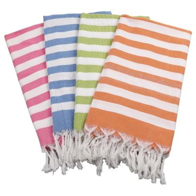 China 100% Compressed Cotton Turkish Pestemal Bath Towel PESTEMAL FOUTA Turkish Striped Towels for sale