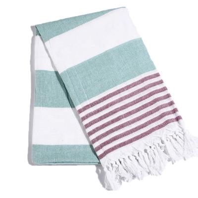 China Custom Made Herringbone Sarongs Pestemal Fouta Pills Turkish Bath Hammam Peshtemal Beach Towels OEM/ODM for sale