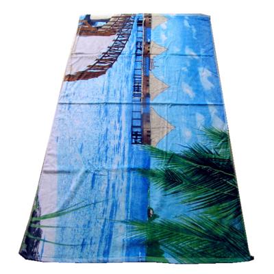 China Promotion Compressed Custom 100% Cotton Printed Beach Towels for sale