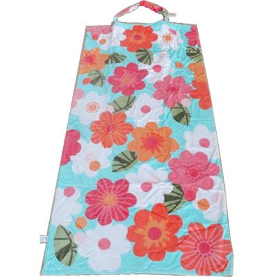 China Compressed 100% Cotton Drawstring Beach Towel Bag for sale