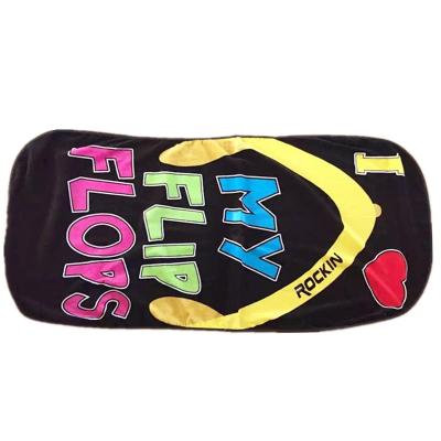 China Custom made beach towels personalized safe for kids surfboard shape beach towel shape for sale