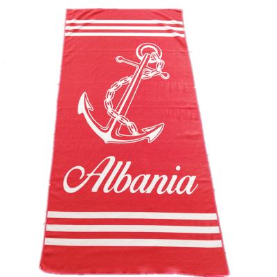 China Custom Digital Compressed Full Color Photo Printed Beach Towel Printing Beach Towel Factory for sale