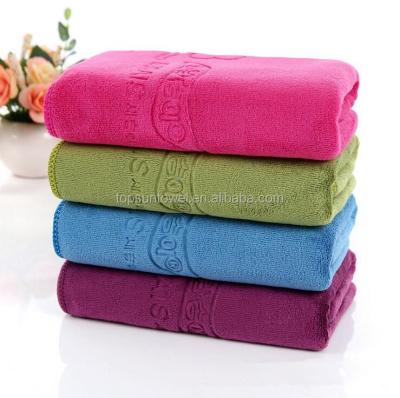 China Compressed Microfiber Embossed Face Towel for sale