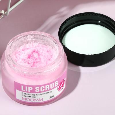 China Custom Exfoliator OEM Free Sample Lip Care Sugar Lip Scrub 30g Exfoliating Salt Repair Whiteimg Lip Balm for sale