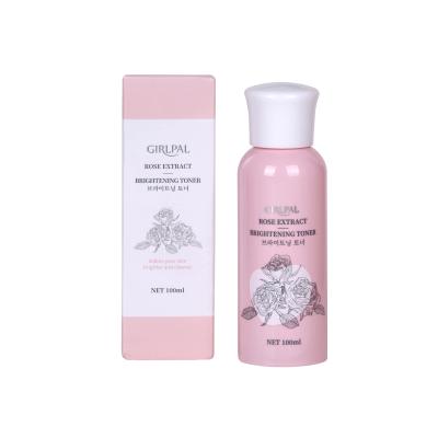 China Private Label Rose Moisturizer Toner Natural Rose Toner Extract Base Illuminating Toner Face Skin Care for sale