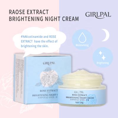 China Customizable Moisturizer Best Quality Face Night Cream Rose Extract Moisturizing Brightening Face Night Cream for sale