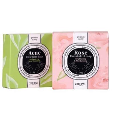 China Soft Acne Treatment Organic Natural Brightening Facial Cleanser and Acne Treatment Rose Facial Soap for sale