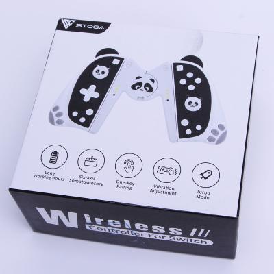 China Game New Game Left and Right Wireless Controller with Handrip for Switch Gamepad Panda Theme for sale