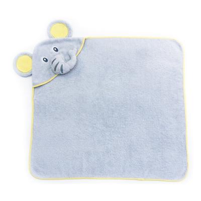 China Baby QUICK DRY Custom Soft Microfiber Elephant Hooded Towel for sale