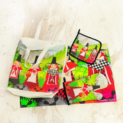 China Custom Printed Handled Standard Size Cotton Shopping Tote Bag for sale