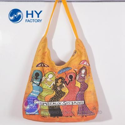 China Digitally Printed Handled Cotton Canvas Lady Tote Bag for sale