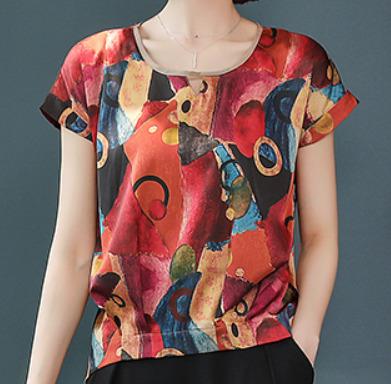 China Anti-pilling Women Cotton Reactive Digital Printing Custom T-Shirt for sale