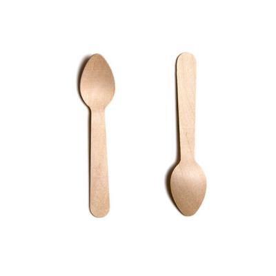 China Logo Disposable Wooden Spoons Personalized Eco Friendly Laser Engraved Spoon Birthday Spoon Spoon for sale