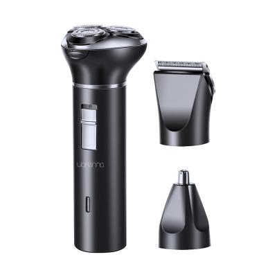 China Outer 3 in 1 Trimmer Swapping Parts USB Power Stainless Steel Battery Men Electric Hair Shaver Rechargeable Blades Face for sale