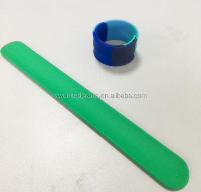 China China promotional gift custom logo printing silicone slap band, silicone slap bracelet for sale