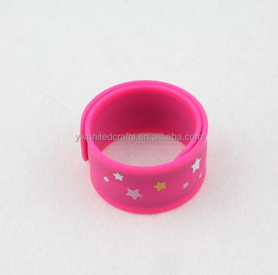 China China Cheap Customized Silicone Slap Band, Colorful Rubber Slap Wristband for sale