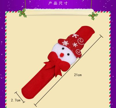 China Overall Snowman Shape Christmas Slap Circle Bracelet Wrist Band Toy for sale