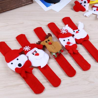 China Environmentally Friendly Christmas Wrist Decoration Toys Plush Slap Bands Promotional for sale