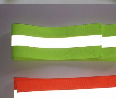 China Safty High Protection Visibility Arm Band Elastic Reflective Reflective Elastic Police Armband for sale