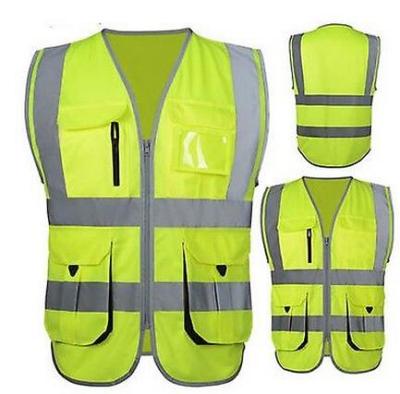 China High Visibility Safety Reflective Vest Reflective Vest Multi Pockets Work Wear S-3xl for sale