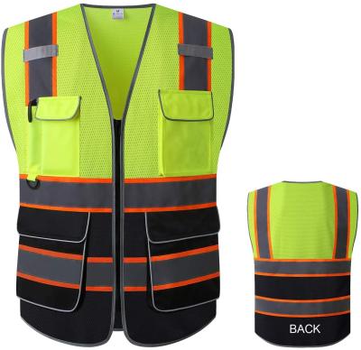 China Yellow Reflective Water Proof Safety Vest Safety Vest, Economy Safety Solid Adjustable Vest for sale