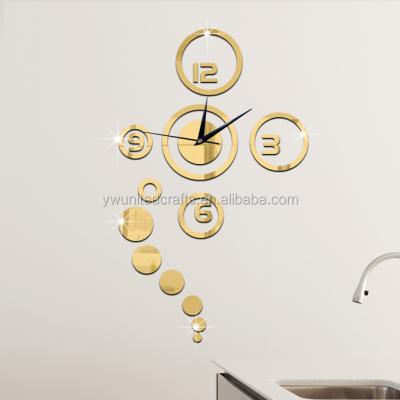 China Fashion Art Painting DIY 3D Modern Home Decorative Wall Clock for sale