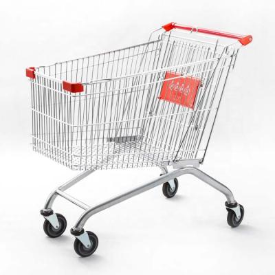 China 125L Unfolding Carts For Retail Stores With Foldable Seat Shopping Trolley for sale