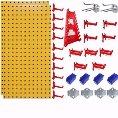 China Eco-friendly D Set Metal Plastic Tool Pegboard Holder Wall Hooks Pegboard Hanging Panel For Car Maintenance for sale