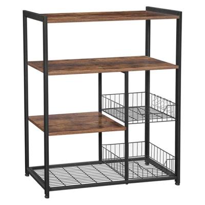 China Durable Custom Living Room Kitchen Storage Multilayer Mesh Board Storage Rack for sale