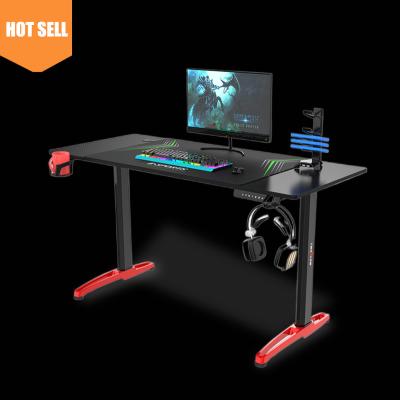 China 2022 Hot Selling Modern Sit Stand Office Electric Standing Desk Amazon Electric Height Adjusted Converter Gaming Desk for sale