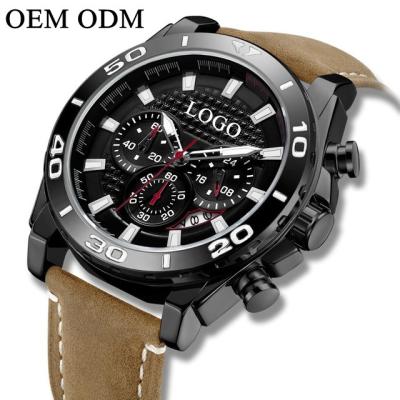 China OEM ODM Megir 2094 Automatic Watch Men's Luminous Waterproof Date Quartz Clock Leather Wristwatch For Wrist Reloj Hombre Men Watches for sale