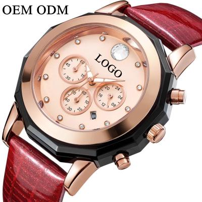 China Auto Date OEM ODM Megir 2042 Watch Women Shape Quartz Leather Ladies Watches High Quality Waterproof Lady Gift Wristwatch Relogio for sale