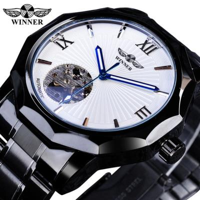 China OEM/ODM Winner Waterproof Men Watch Fashion High Quality Stainless Steel Waterproof Mechanical Mens Watch Top Luxury Dial Luminous Hands for sale