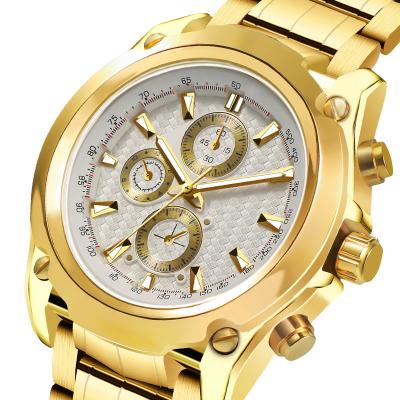 China Automatic date brand luxury men's watch gold temperament fashion trend men's waterproof quartz watches 9 buyers for sale