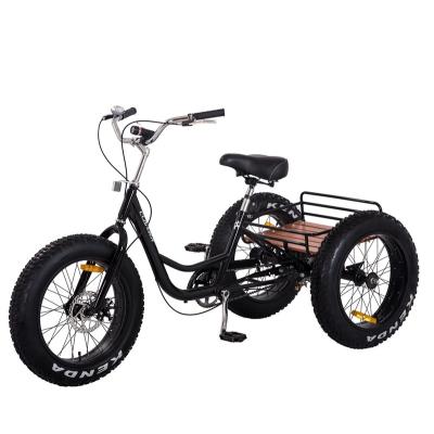 China Cheap cargo tricycle 20 inch three wheel fat tire adult bicycle adult tricycle for sale for sale